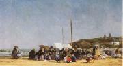 Eugene Boudin The Beach at Trouville china oil painting reproduction